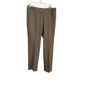 Dress Barn Tan Brown Dress Pants Classic Straight Leg Workwear Trousers-Size 10P
